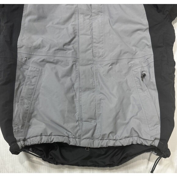 The North Face Men M HyVent Insulated Hooded Ski Jacket Gray Red Removable hood - Picture 8 of 14